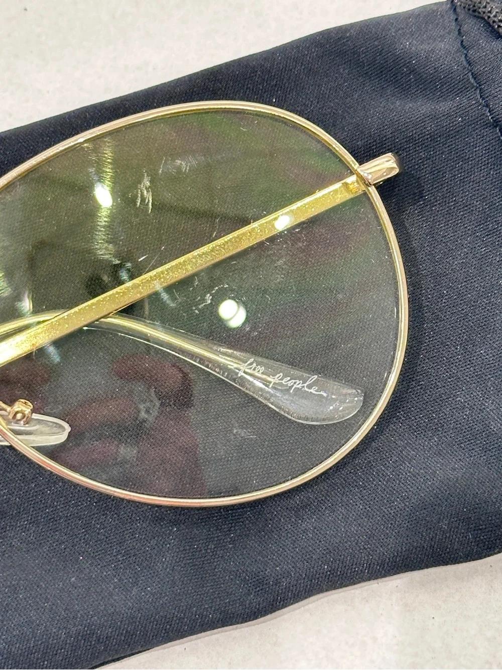 NWT Free People Marty Aviator Sunglasses in Gold
